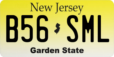 NJ license plate B56SML