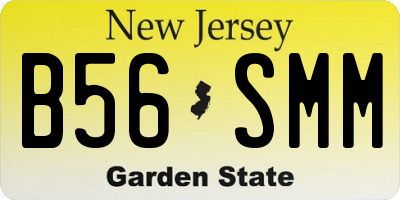 NJ license plate B56SMM
