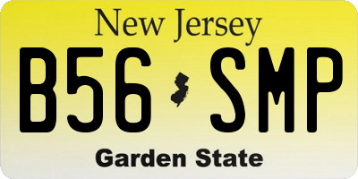 NJ license plate B56SMP