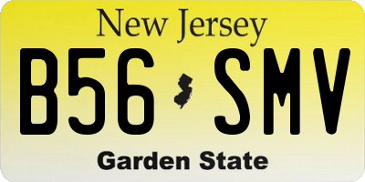 NJ license plate B56SMV