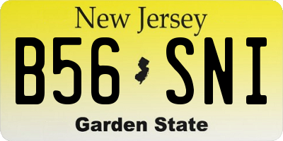NJ license plate B56SNI