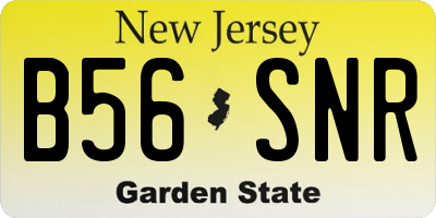 NJ license plate B56SNR