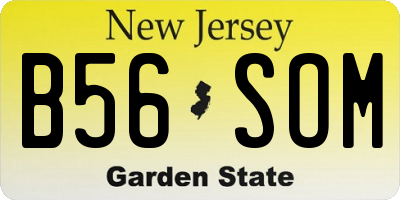 NJ license plate B56SOM