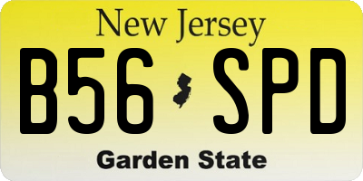 NJ license plate B56SPD