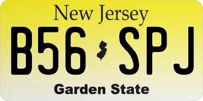 NJ license plate B56SPJ