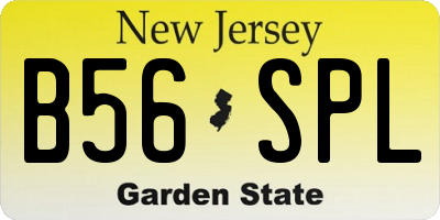 NJ license plate B56SPL