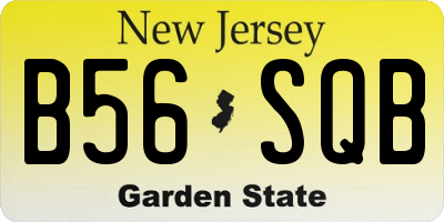 NJ license plate B56SQB