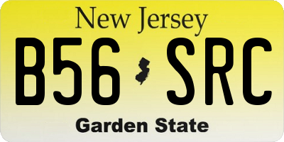 NJ license plate B56SRC