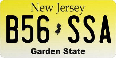 NJ license plate B56SSA