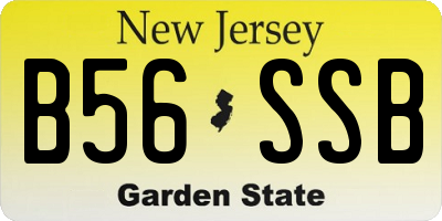 NJ license plate B56SSB