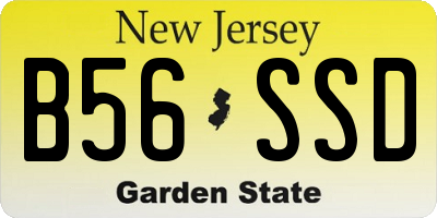 NJ license plate B56SSD