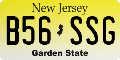 NJ license plate B56SSG