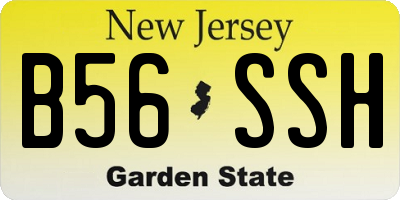 NJ license plate B56SSH