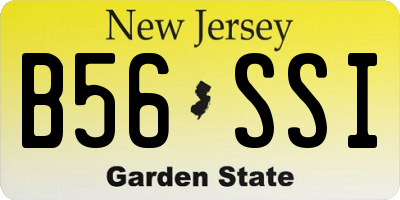 NJ license plate B56SSI