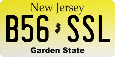 NJ license plate B56SSL