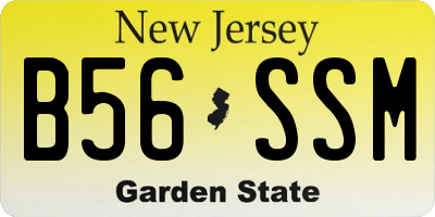 NJ license plate B56SSM