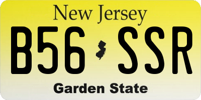 NJ license plate B56SSR