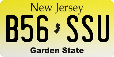 NJ license plate B56SSU