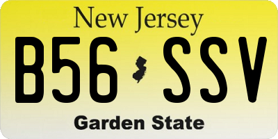 NJ license plate B56SSV