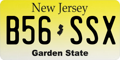 NJ license plate B56SSX