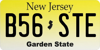 NJ license plate B56STE