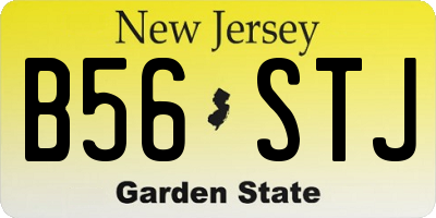 NJ license plate B56STJ