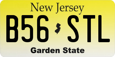 NJ license plate B56STL