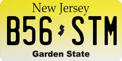 NJ license plate B56STM