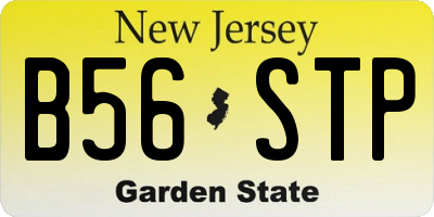 NJ license plate B56STP