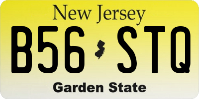 NJ license plate B56STQ