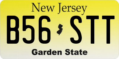 NJ license plate B56STT