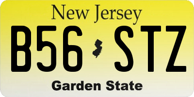 NJ license plate B56STZ