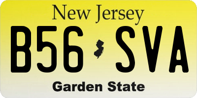 NJ license plate B56SVA