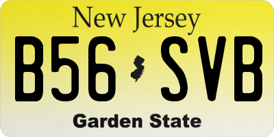 NJ license plate B56SVB