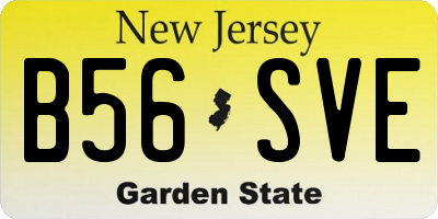NJ license plate B56SVE