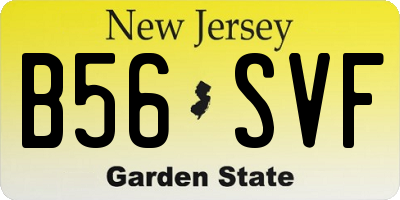 NJ license plate B56SVF