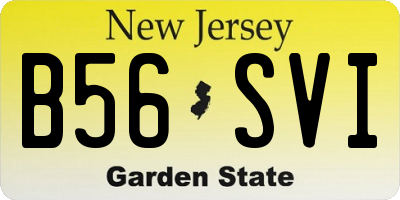 NJ license plate B56SVI