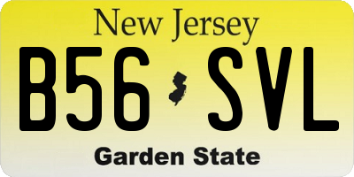NJ license plate B56SVL
