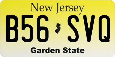 NJ license plate B56SVQ