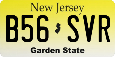 NJ license plate B56SVR