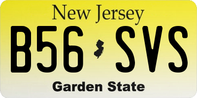 NJ license plate B56SVS
