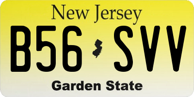 NJ license plate B56SVV