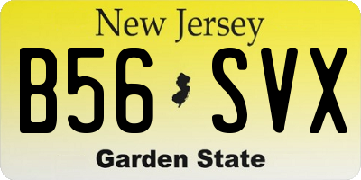NJ license plate B56SVX