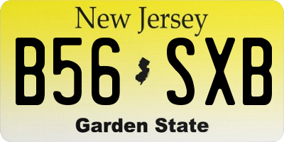NJ license plate B56SXB