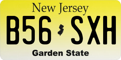 NJ license plate B56SXH