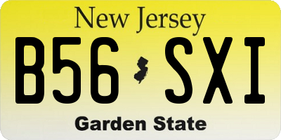 NJ license plate B56SXI