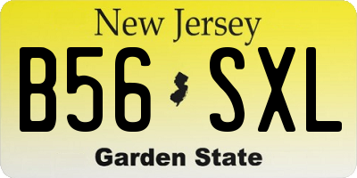 NJ license plate B56SXL