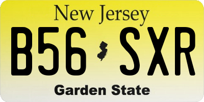 NJ license plate B56SXR