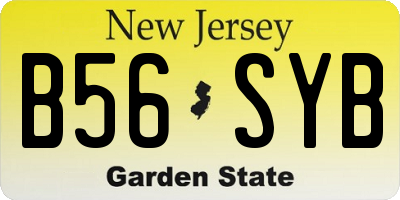 NJ license plate B56SYB