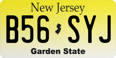 NJ license plate B56SYJ